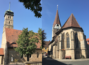 die Kirchen von Baiersdorf, Region Franken, Deutschland / l'Églises de Baiersdorf, Région Franconie, Allemagne